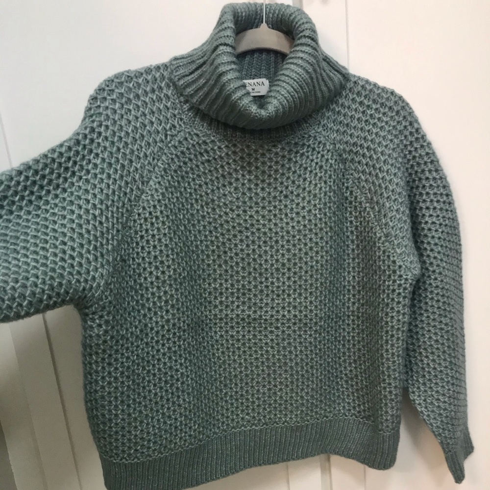 Melange Turtleneck Waffle Sweater - Picture 4 of 7